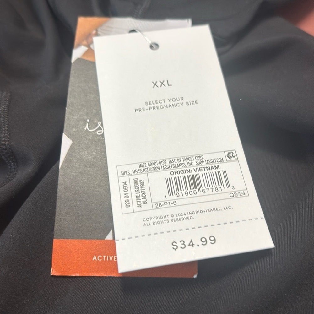 Over Belly High-Rise Active Maternity Leggings, XXL - Picture 7 of 8